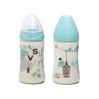 Balení koleneckých lahví Suavinex 3pozice silikon savička - pro chlapce