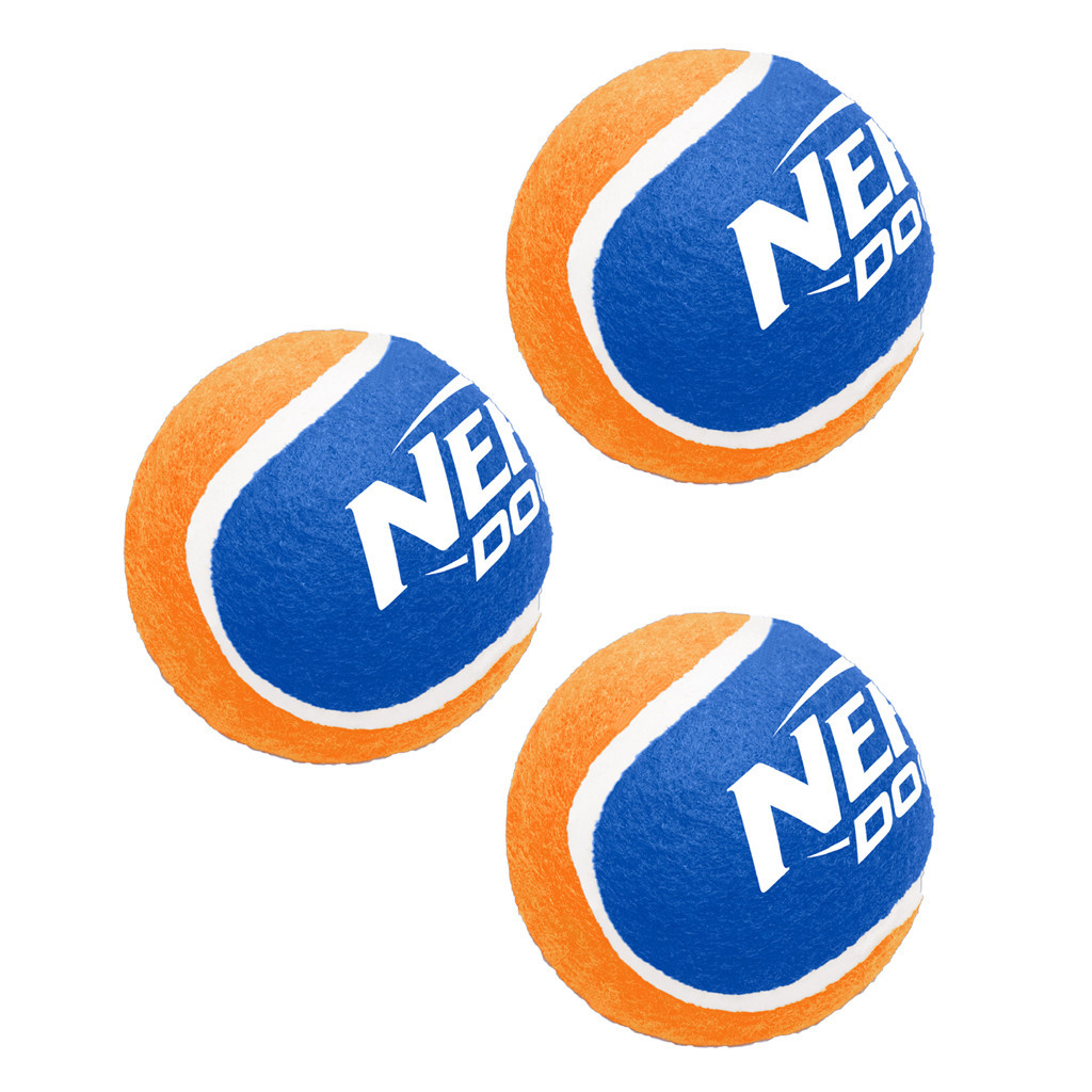 NERF DOG Hračka pro psy 3 ks tenisových míčků bez pískadla v tlakové dóze 6,5 cm