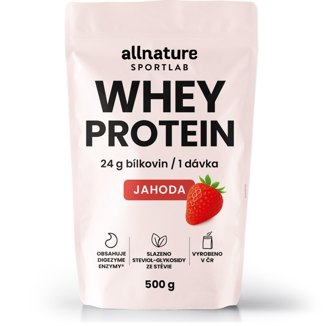 SPORTLAB WHEY protein jahoda - Jahoda 500 g