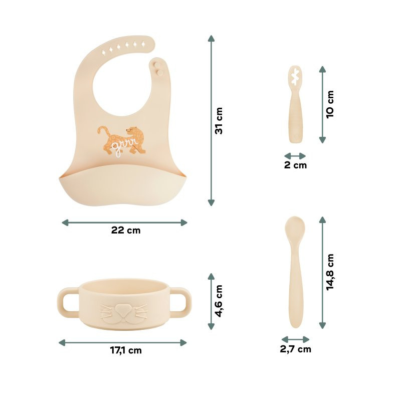BABYMOOV Silikonová jídelní sada Baby First MEAL SET Mini