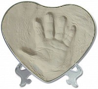 Happy Hands 2D Heart Silver/White