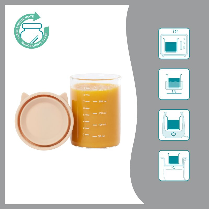 BABYMOOV Skleněné misky s víčky ISY BOWLS 6x 250ml