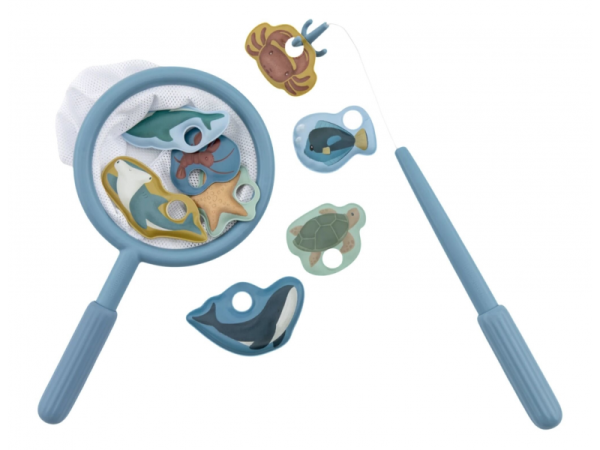 LITTLE DUTCH Rybářská sada do koupele - modrá
