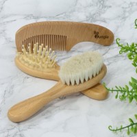 BO JUNGLE Sada dřevěných kartáčků Baby Care 3ks