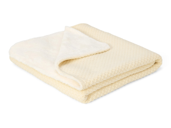 LITTLE DUTCH Deka pletená / fleece 70x100 cm Pure - Soft White