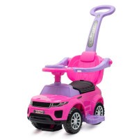 BABY MIX Dětské hrající odrážedlo s vodící tyčí SUV 3v1 Prime