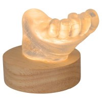 DOOKY Dřevěný stojánek s LED osvětlením