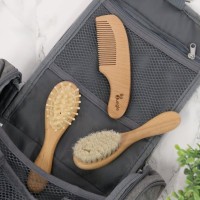 BO JUNGLE Sada dřevěných kartáčků Baby Care 3ks