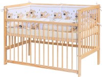 SCARLETT Dětská postýlka s kompletní výbavou Scarlett 120 x 60 cm - Japy / stahovací bok