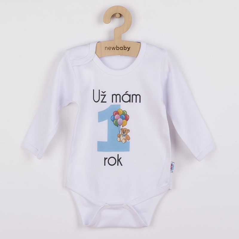 NEW BABY Body s potiskem Už mám 1 rok