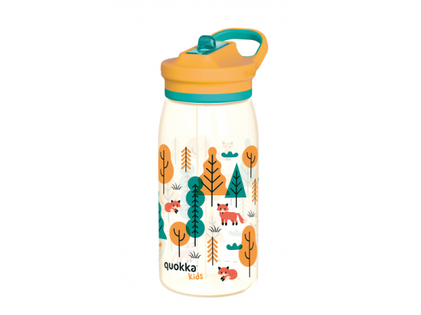 QUOKKA Plastová láhev s pítkem Glow Kids Cars 580 ml - Forest 580 ml
