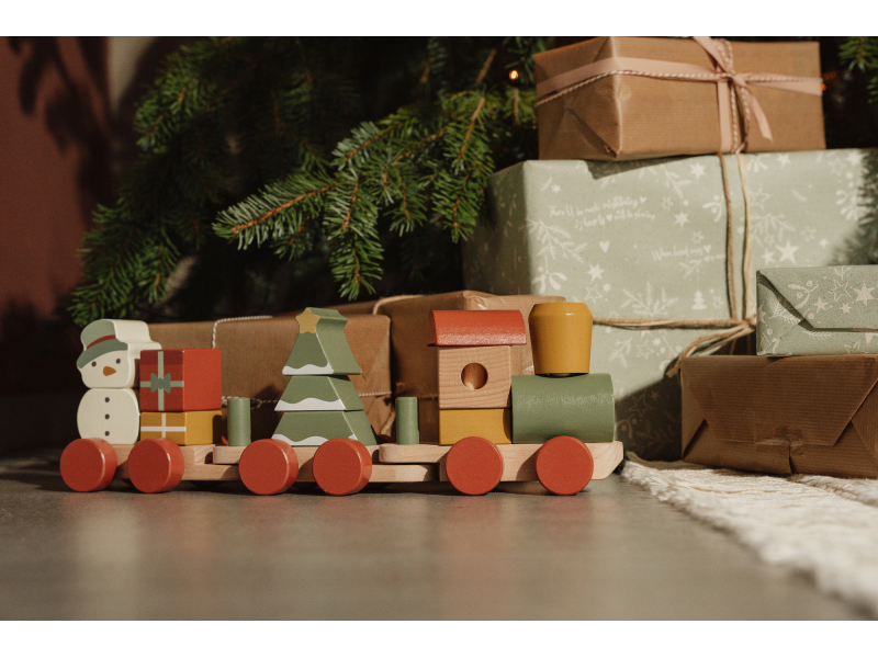 Little Dutch Vláček dřevěný vánoční