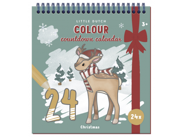 LITTLE DUTCH Adventní kalendář omalovánky - Adventní kalendář omalovánky