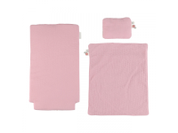 LITTLE DUTCH Kočárek pro panenky dřevěný s peřinkou Pink