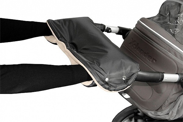 Rukávník ke kočárku - Rukávník ke kočárku černý + béžový