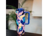 QUOKKA Nerezový termohrnek s brčkem Vibe 880 ml