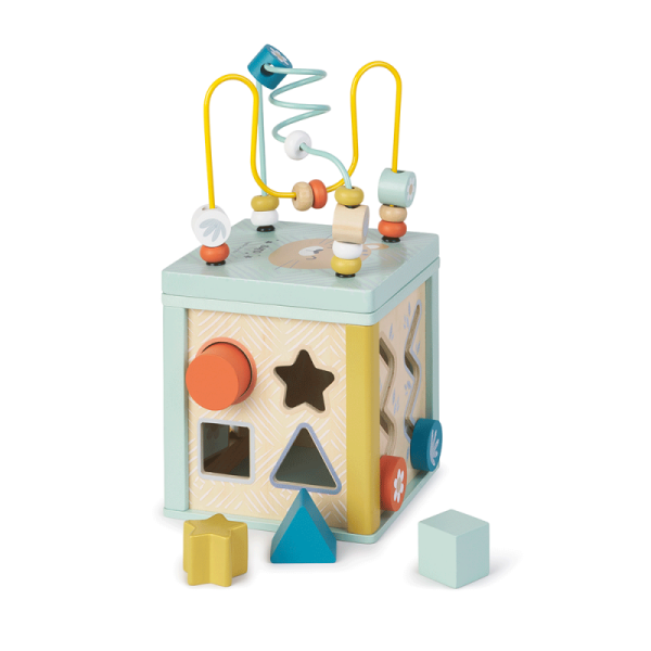 SARO BABY Dřevěná kostka Activity 12m+ - kostka Activity