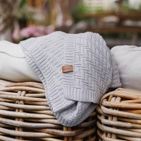 BABYONO Deka z organické bavlny pletená 75 x 100 cm 0m+