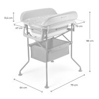 KINDERKRAFT Stolek přebalovací s vaničkou Bubbly