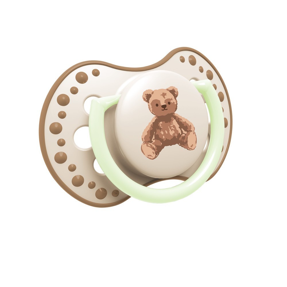 LOVI Dudlík svítící silikonový dynamický TEDDY LOVE  18m+ 2ks