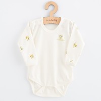 NEW BABY Kojenecké body s dlouhým rukávem z organické bavlny Olivy