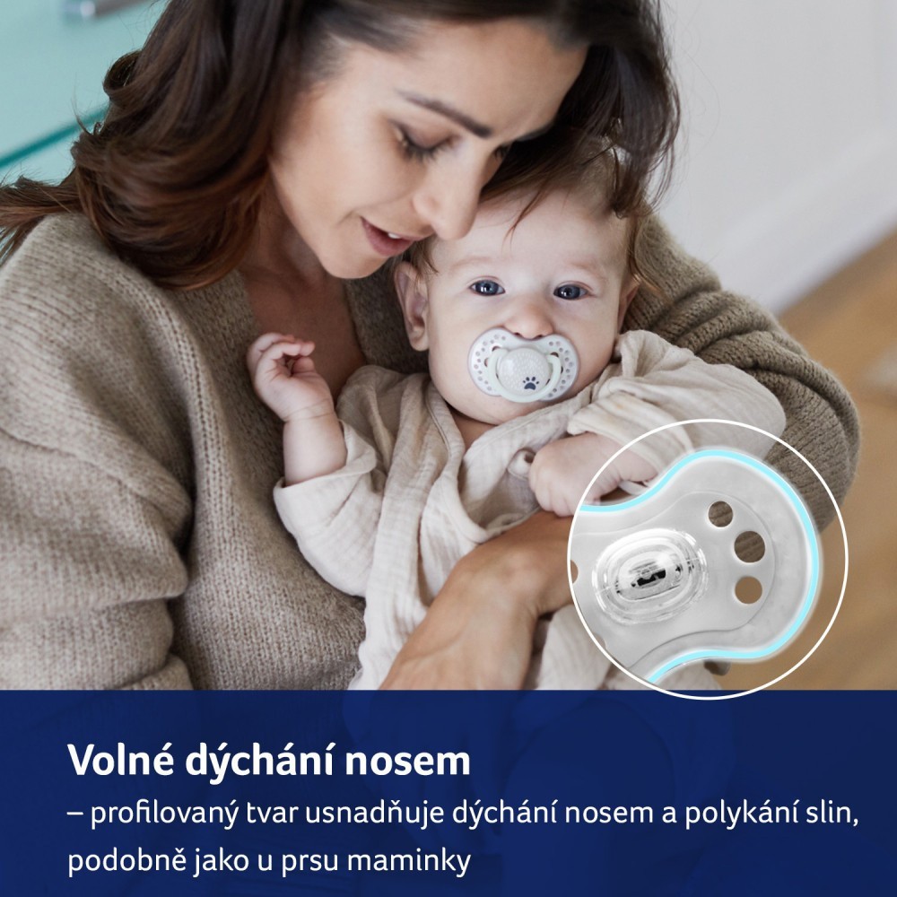 LOVI Dudlík svítící silikonový dynamický BUDDY BEAR 0-6m 2ks