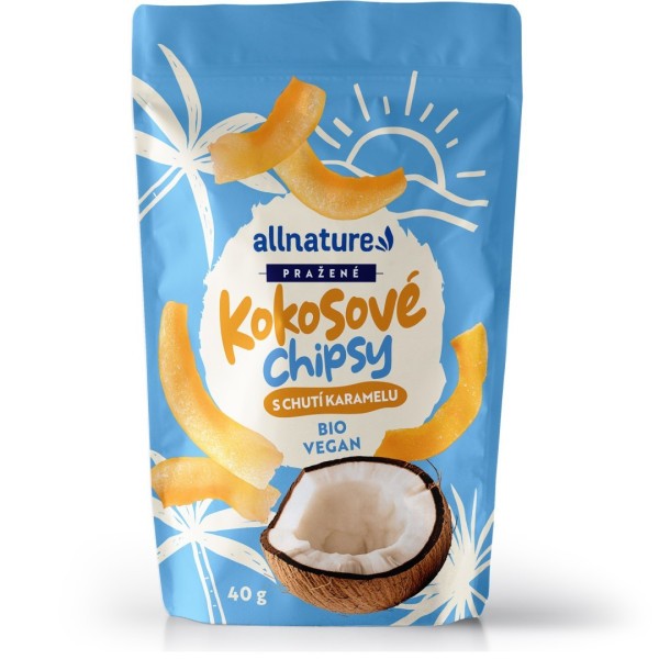 ALLNATURE Kokosové chipsy s karamelem 40 g - 40 g