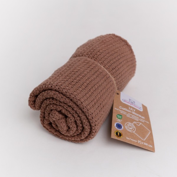 BABYMATEX Bavlněná dečka LILI 75x100 cm - mokka