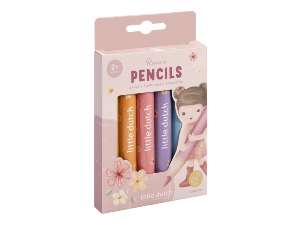 LITTLE DUTCH Pastelky 6 ks - Rosa