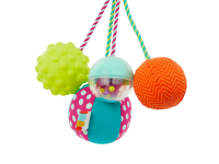 B-TOYS Závěsné chrastítko s míčky Sounds So Squeezy