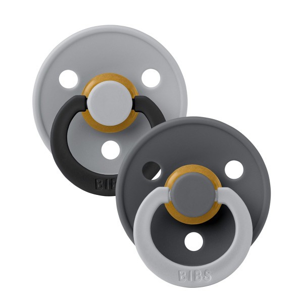 BIBS STUDIO Colour Fusion dudlíky z přírodního kaučuku 2ks – vel. 1 - Cloud Iron mix