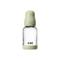BIBS antikoliková skleněná lahev se silikonovou savičkou 120ml