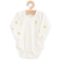 NEW BABY Kojenecké body s dlouhým rukávem z organické bavlny Olivy
