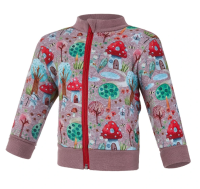 LITTLE ANGEL Mikina hřejivá rozepínací - muchomůrky