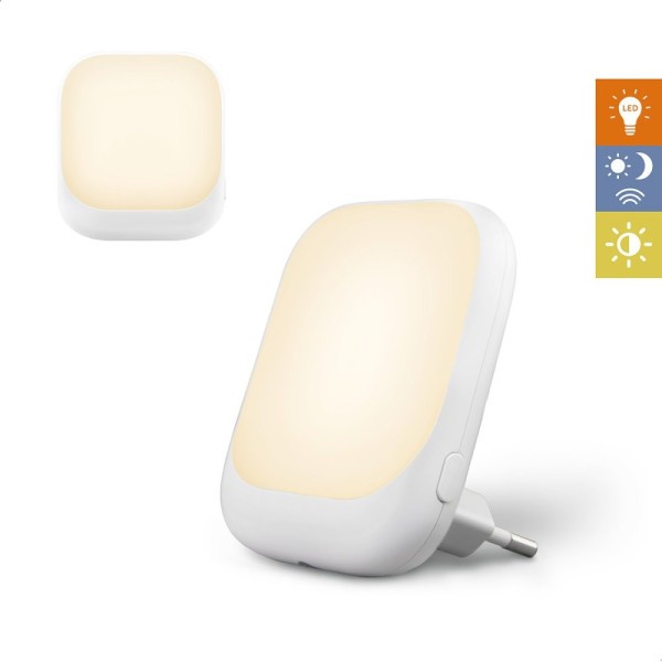ZAZU SOCKET - noční světlo do zásuvky se senzorem soumraku - bílé - noční světlo do zásuvky se senzorem soumraku