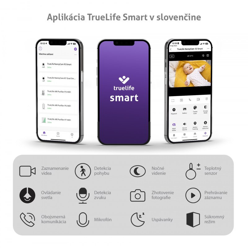 TRUELIFE Videochúvička digitální NannyCam S3 Smart