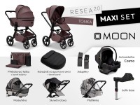MOON Resea 2.0 Maxi set Kombinovaný kočárek + autosedačka