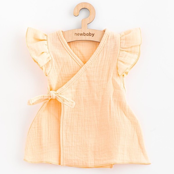 NEW BABY Letní kojenecké mušelínové šaty Leny peach