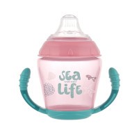 CANPOL BABIES Nevylévací hrneček se silikonovým pítkem 230ml SEA LIFE