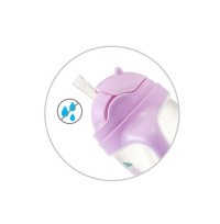 BABYONO Hrnek učicí s brčkem 6m+