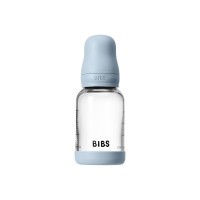BIBS antikoliková skleněná lahev se silikonovou savičkou 120ml
