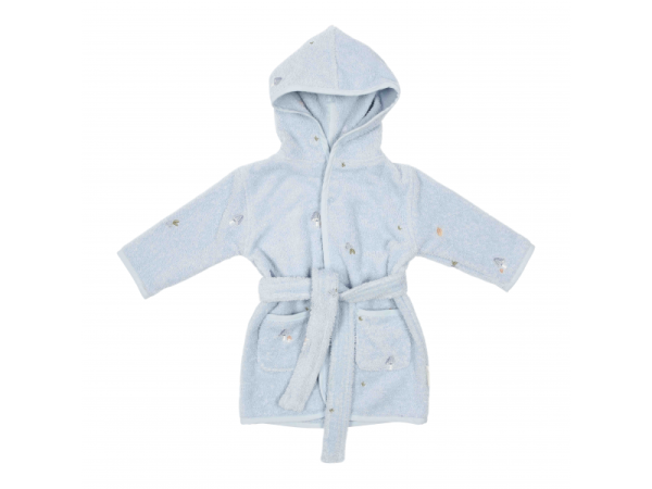 LITTLE DUTCH Župan froté Forest Friends Blue - vel. 98/104