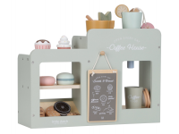 LITTLE DUTCH Kávovar dřevěný velký s příslušenstvím Coffee House