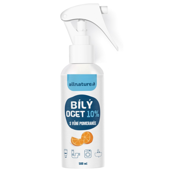 ALLNATURE Bílý ocet sprej 10 % s vůní pomeranče 500 ml - 500 ml