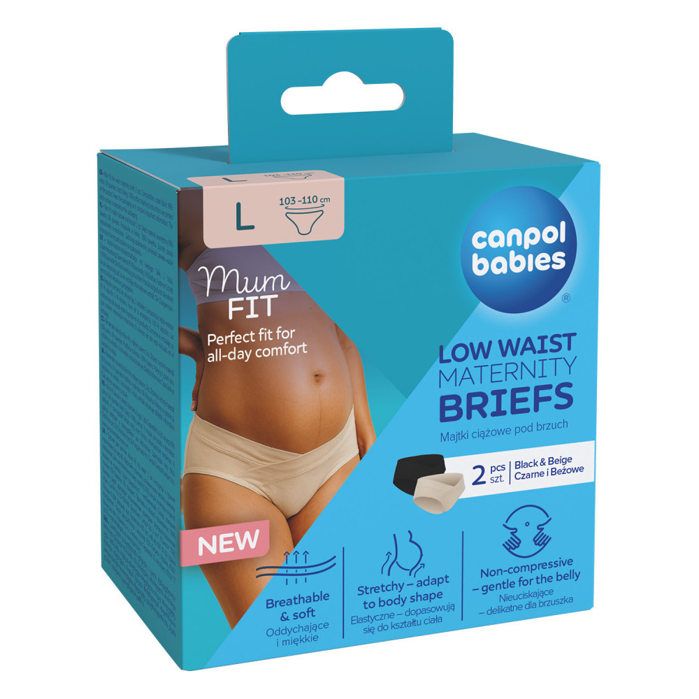 CANPOL BABIES Těhotenské kalhotky s nízkým pasem MumFIT 2ks