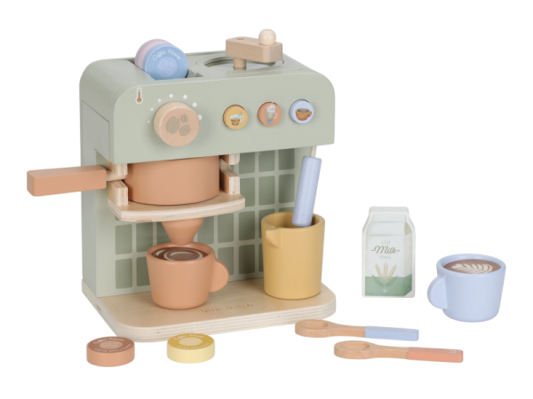 LITTLE DUTCH Kávovar na kapsle dřevěný - Kávovar na kapsle dřevěný