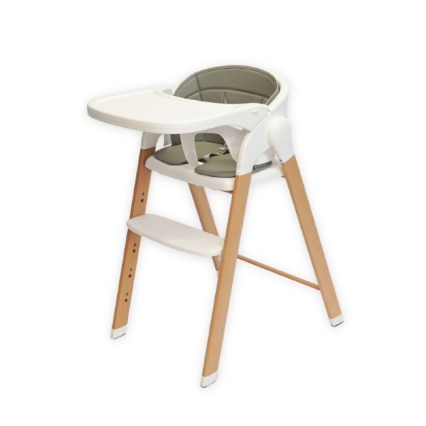 BO JUNGLE Jídelní židlička Grow With Me - Pure White