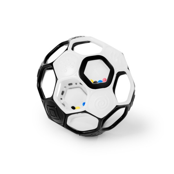 OBALL Hračka Oball RATTLE GOALS™ 10 cm  0m+ - Black & White  0m+