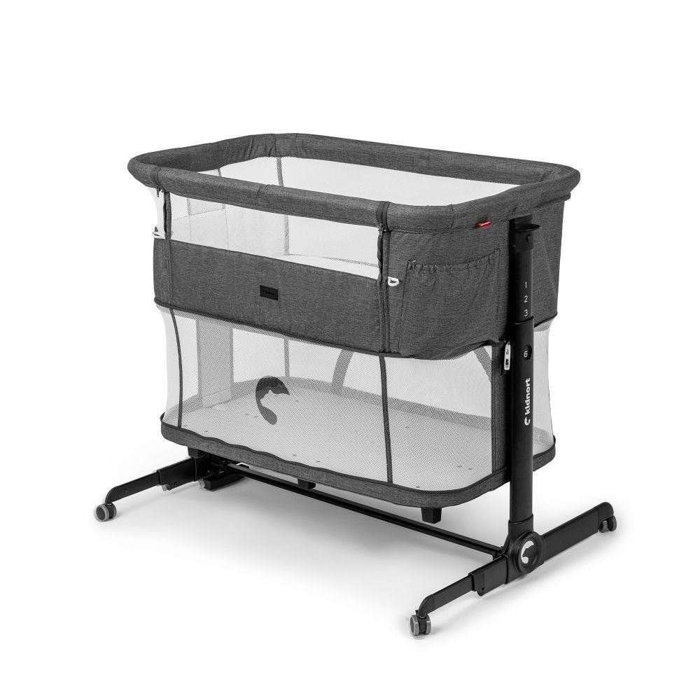 KIDNORT Postýlka Snäckskal -  tmavě šedá