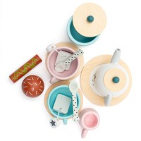 BABY MIX Dětský dřevěný čajový set Montessori